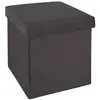 Image de Atmosphera Pouf velours carré - Gris foncé