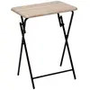 Image de Table d'appoint pliante en bois et métal Grey - L. 48 x H. 65 cm - Marron