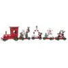 Image de Train & 4 Wagons Déco Soir de Noël 44cm Rouge