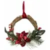 Image de Couronne de Noël Poinsettia 38 cm