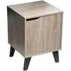 Image de Table de chevet Mix'n modul avec 1 porte effet bois naturel - Beige