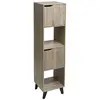 Image de Etagère 4 Cases Mix sur pied - L. 34,5 cm x H. 146,5 cm - Beige