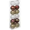 Image de Lot de 12 Boules de Noël Héritage 4cm - Rouge & Blanc