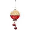 Image de Sujet de Noël boule étoile bois - Rouge