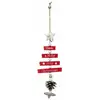 Image de Sujet de Noël Sapin Étoile 33cm - Rouge & Blanc