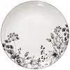 Image de Assiette plate Ø. 27 cm WHITE FLORAL Blanc / Noir
