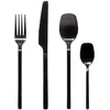 Image de Ménagère 24 Pièces Modern Wood Noir - SECRET DE GOURMET