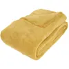 Image de Plaid en Microfibre uni - 230x180 cm - Jaune Ocre