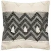 Image de Coussin Déco à Pompons Gris