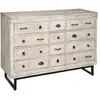 Image de Commode 12 tiroirs Ajay en bois blanchi - Beige