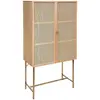 Image de Buffet haut 2 portes en cannage RAYO - Beige