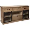 Image de Buffet d'intérieur 2 Portes 4 Tiroirs Danik - Noir et bois