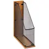 Image de Range-revues pour bureau en métal et bambou HAVI - Noir