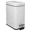 Image de Poubelle Salle de Bain Rectangle 5L - Blanc