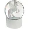 Image de Boule à Neige en Verre Licorne 13cm Blanc