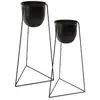 Image de Lot de 2 Cache-Pots sur Pied Living 60cm Noir