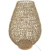Image de Lampe à poser tressée en bois Eté Indien - H. 55 cm - Beige