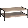 Image de Table basse design bois et métal industriel Siam - L. 120 x H. 40 cm - Noir