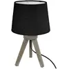 Image de Atmosphera Lampe à poser en bois - Noir