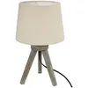 Image de Atmosphera Lampe à poser en bois - Beige