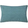Image de Coussin rectangulaire en coton à motif Otto - 30 x 50 - Bleu Canard