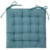 Image de Galette de chaise coton - 38x38x5 cm - Bleu