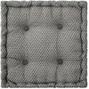 Image de Coussin de sol carré en coton à motif Otto - 38 x 38 - Gris