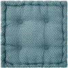 Image de Coussin de sol carré en coton à motif Otto - 38 x 38 - Bleu Canard