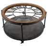 Image de Table Basse Ronde en Métal Chrono 89cm Noir