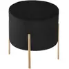 Image de Tabouret design velours Art Deco Living - Noir