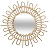 Image de Atmosphera Miroir mural rotin soleil - Beige