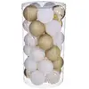 Image de Kit Décoration pour sapin de Noël - 30 Pièces - Doré et blanc