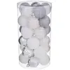 Image de Kit Décoration pour sapin de Noël - 30 Pièces - Argent et blanc