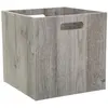 Image de Cube de rangement effet bois MIX'N MODUL - L. 31 x l. 31 x H. 31 cm - Couleur chêne gris