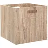 Image de Cube de rangement effet bois MIX'N MODUL - L. 31 x l. 31 x H. 31 cm - Couleur chêne naturel