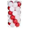 Image de Lot de 30 Boules de Noël Colorama 6cm Rouge & Blanc