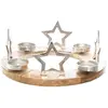 Image de Photophore de Noël design bois rond Terre Sauvage - Argent