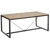 Image de Atmosphera Table à manger Edena - bois naturel et métal noir