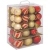 Image de Lot de 60 Boules de Noël Rena 8cm Rouge & Doré