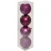 Image de Lot de 4 Boules de Noël Maison des Couleurs 8cm Violet