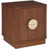 Image de Chevet 2 tiroirs effet noyer effet noyer WANY - Marron