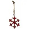 Image de Suspension flocon bois rouge