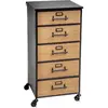 Image de Chiffonnier design en métal Baris - L. 42 x H. 87 cm - Noir