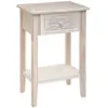 Image de Table de chevet Hina 1 tiroir - Hauteur 67,5 cm - Bois blanchi