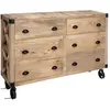 Image de Buffet d'intérieur 6 Tiroirs Silas - Bois et métal