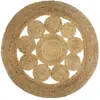 Image de Tapis ajouré en jute Esra Diam. 80cm - Beige