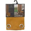Image de Rideau occultant motif feuille embossé - 140 x 260 cm - Jaune ocre