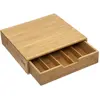 Image de Boite à capsules pour café avec tiroir de rangement en bambou - Beige
