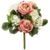 Image de Bouquet de Fleurs Vero 35cm Rose & Blanc