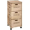 Image de Tour de rangement 3 tiroirs à roulettes en bois HERSTIA - Beige